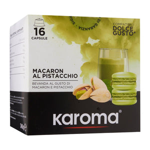 Karoma Pistachio Macaron Drink Dolce Gusto Compatible X 16