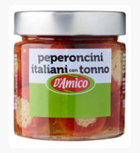 Load image into Gallery viewer, D&#39;Amico Filled bell pepper with Tuna in oil 190gr jar
